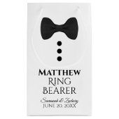 Ringträger-Hochzeitsgeschenktasche mit Schwarzer K Kleine Geschenktüte (Rückseite)