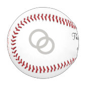 Ringträger Personalisierter Name Koralle Baseball (Vorderseite Links)