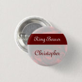 "Ringträger" - Rote Rose Bouquet (2b) Button (Vorne & Hinten)