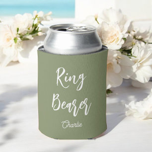 Ringträger Sage Green Hochzeit Dosenkühler