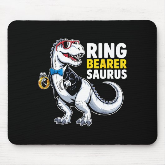 Ringträger T-Rex Dinosaur Lustige Hochzeitsfeier Mousepad (Vorne)