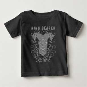 Ringträger-T-Shirt Vintage Löwe Rampant Grau Baby T-shirt