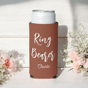 Ringträger Terrakotta-Braun Hochzeit  Selters Dosenkühler