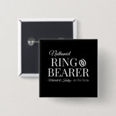 Ringträgerhochzeit Button (Vorne & Hinten)