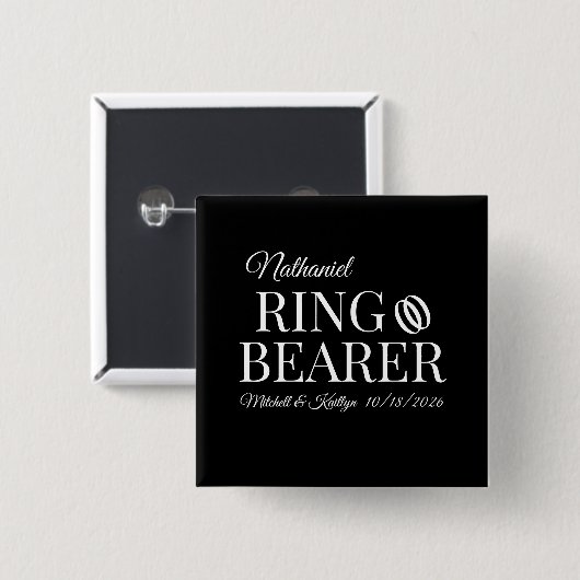 Ringträgerhochzeit Button (Vorne & Hinten)