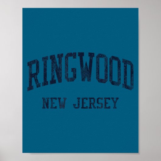 Ringwood Nj Jn5 Vintage Athletic Blue Design  Poster (Vorne)