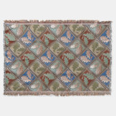 Ringwurzelblanket mit Eichenholz-Blätter Decke (Vorderseite)