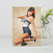 Ringy Dingy Button-Up-Party Einladung (Stehend Vorderseite)