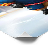 "Rink Rookie: Das Eishockey-Guinea-Schwein" Fotodruck (Ecke)