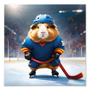 "Rink Rookie: Das Eishockey-Guinea-Schwein" Fotodruck