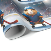"Rink Rookie: Das Eishockey-Guinea-Schwein" Geschenkpapier (Rolleneckpunkt)