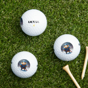 "Rink Rookie: Das Eishockey-Guinea-Schwein" Golfball
