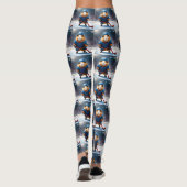 "Rink Rookie: Das Eishockey-Guinea-Schwein" Leggings (Rückseite)