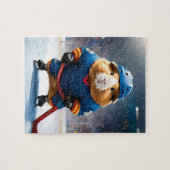 "Rink Rookie: Das Eishockey-Guinea-Schwein" Puzzle (Horizontal)