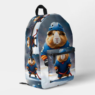 "Rink Rookie: Das Meerschweinchen im Eishockey" Bedruckter Rucksack