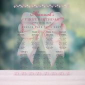 Rinkfarbener Bow Valentine Heart Seart Chart Acryl Acrylschild (Neutral)