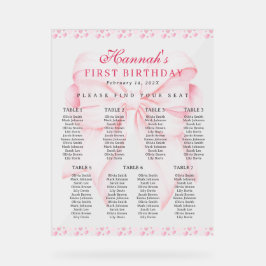 Rinkfarbener Bow Valentine Heart Seart Chart Acryl Acrylschild