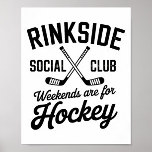 Rinkside Social Club Retro-Eishockey-Vibes  Poster