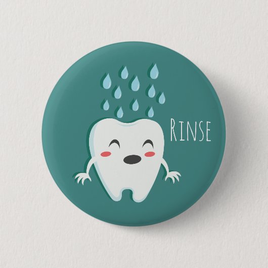 Rinse Teeth Dentist Button (Vorderseite)
