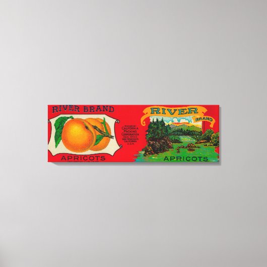 Rio Apricot Label Leinwanddruck (Vorderseite)