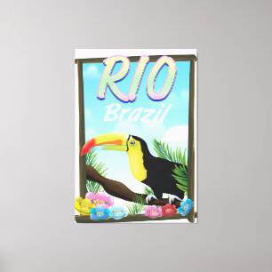 Rio Brasilien Toucan Reiseplakat Leinwanddruck