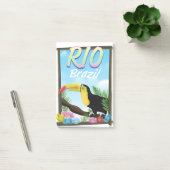 Rio Brasilien Toucan Reiseplakat Post-it Klebezettel (Büro)