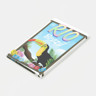 Rio Brasilien Toucan Reiseplakat Post-it Klebezettel