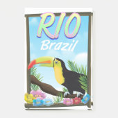 Rio Brasilien Toucan Reiseplakat Post-it Klebezettel (Vorderseite)