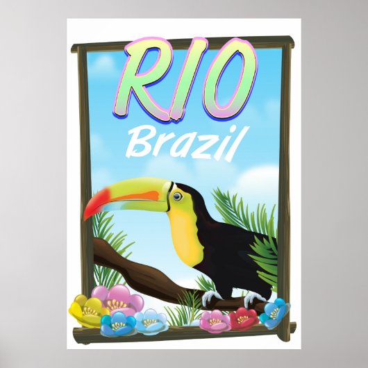 Rio Brasilien Toucan Reiseplakat Poster (Vorne)