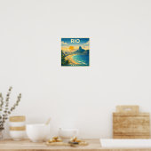 Rio Brasilien Vintage-Reiseposter Poster (Küche)