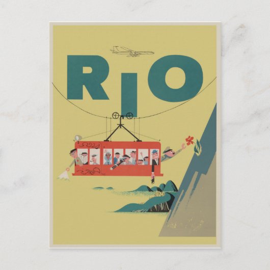 Rio Brazil Vintage Travel Postcard Postkarte (Vorderseite)