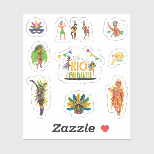 Rio Carnival Stickers Aufkleber (Blatt)