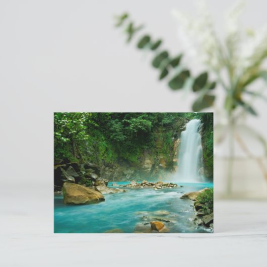 Rio Celeste Falls Postkarte (Stehend Vorderseite)