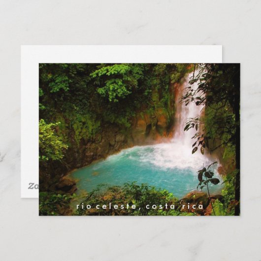 Rio Celeste Wasserfall Costa Rica Postcard Postkarte (Vorne/Hinten)