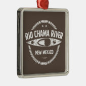 Rio Chama River New Mexico Kayaking Ornament Aus Metall (Rechts)