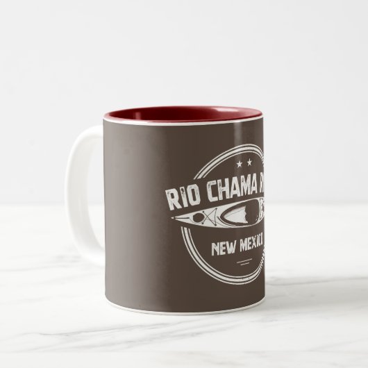 Rio Chama River New Mexico Kayaking Zweifarbige Tasse (Vorderseite Links)