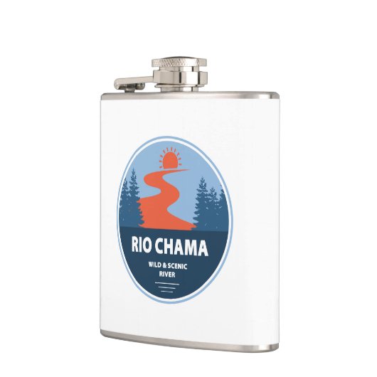 Rio Chama Wild und Landschaftlicher Fluss New Mexi Flachmann (Links)