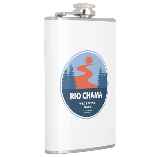 Rio Chama Wild und Landschaftlicher Fluss New Mexi Flachmann (Rechts)