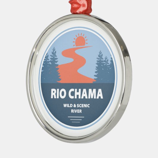 Rio Chama Wild und Landschaftlicher Fluss New Mexi Ornament Aus Metall (Links)