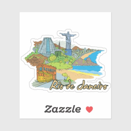 Rio de daneiro City Aufkleber (Blatt)