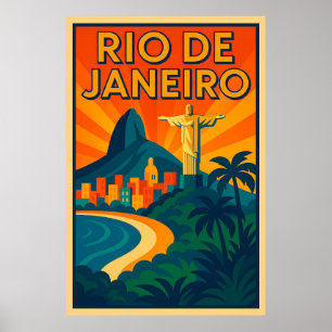 Rio de Janeiro Art Deco Poster