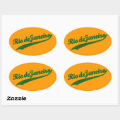 Rio de Janeiro-Aufkleber Ovaler Aufkleber (Blatt)