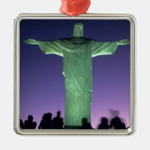 Rio de Janeiro, Brasil. die Christus-Statue auf Ornament Aus Metall