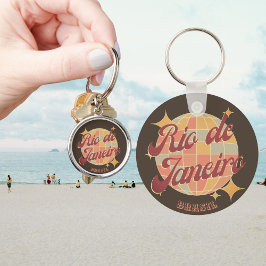 Rio de Janeiro Brasil Disco Retro Vintag Schlüsselanhänger