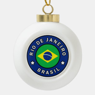 Rio de Janeiro Brasil Keramik Kugel-Ornament