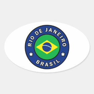 Rio de Janeiro Brasil Ovaler Aufkleber