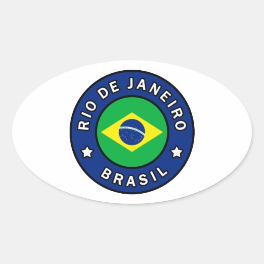 Rio de Janeiro Brasil Ovaler Aufkleber (Vorderseite)