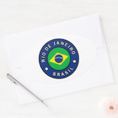 Rio de Janeiro Brasil Ovaler Aufkleber (Umschlag)