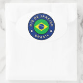 Rio de Janeiro Brasil Ovaler Aufkleber (Tasche)