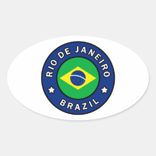 Rio de Janeiro Brasil Ovaler Aufkleber